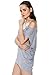 Glostory Women's Casual Off The Shoulder Shirts Women Tops and Blouses 1667 (L, All Grey)