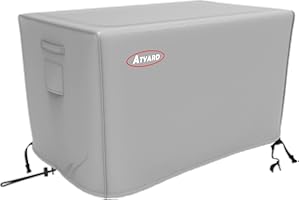 Atyard Gas Fire Pit Cover Rectangular 42x24x24 inch - Waterproof Windproof Anti-UV Heavy Duty Patio Firepit Furniture Covers Gray