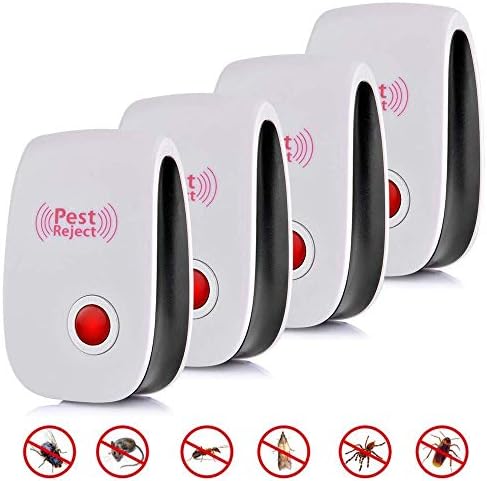 ZMINDCH Ultrasonic Pest Repeller Electronic Pest Control indoor for Insects, Mosquitoes, Mice, Spiders, Ants, Rats, Roaches, Bugs, Non-toxic, Humans & Pets Safe (4Pack)
