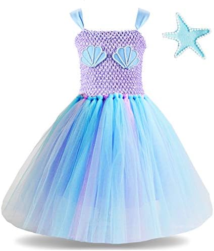 Princess Cinderella Snow White Aurora Mermaid Anna Jasmine Costume Toddler Girls Tutu Dress Up Halloween