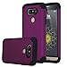 LG G5 Case, Pandawell™ [Corner Protection] Slim Thin Hybrid Dual Layer Shock Absorbing Impact Resist Case Cover for LG G5 (Purple/Black)