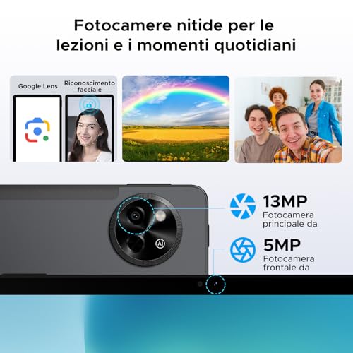 POPUX P11 Android 16 Tablet 11 Inch, 48GB RAM+128GB ROM (2TB TF), 90Hz, T7250 Octa-Core, 8800mAh, 13MP+5MP, Gemini AI, Widevine L1, Face ID, GPS, FM, Tablets with Keyboard and Pen, Grey