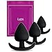 Analplug Butt Plug Training Set - 3 Sizes (Ø 27 mm, Ø 36mm & Ø 43 mm) Anal Sex Toy Anal Pleasure,100% FDA Approved Silicone, Lyps Spades