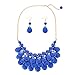 iWenSheng Women Fashion Bib Bubble Statement Necklace and Drop Earrings Sets 6 Colors