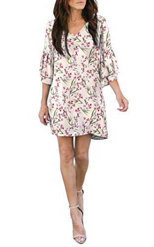 1 BELONGSCI+Womens+V+Neck+Sleeve+Apricot