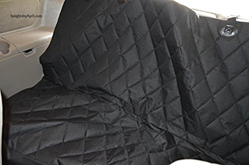 Black Car Seat Protector - 140cm x 110cm (1 Pc.) - Easy to Attach with 4 Adjustable Headrest Straps - Heavy Duty Waterproof Material - Perfect for Any Cars