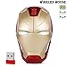 Cool Wireless Mouse Iron Man Black Panther Star Lord Ant Man Tree Man Gaming Mice with USB Unifying Receiver 1200 DPI for PC and Laptops (Iron Man Gold)thumb 1
