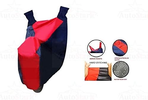 AutoStark Red & Blue Matty Bike Cover with Mirror Pockets for Royal Enfield Thunderbird 350X