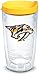 Tervis NHL Nashville Predators Primary Logo Tumbler with Emblem and Yellow Lid 16oz, Clear