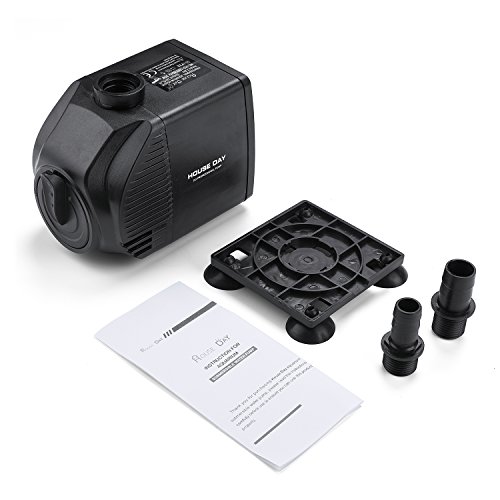 image for HOUSE DAY 173 GPH (650 LPH, 12W) Adjustable Flow Garden Submersible Wa