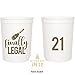 Finally Legal 21st Birthday Cups, Set of 12-16oz White and Gold Stadium Party Cups with 