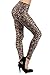 Always Women's Juniors Full Length Brown Leopard Print Stretch Leggings