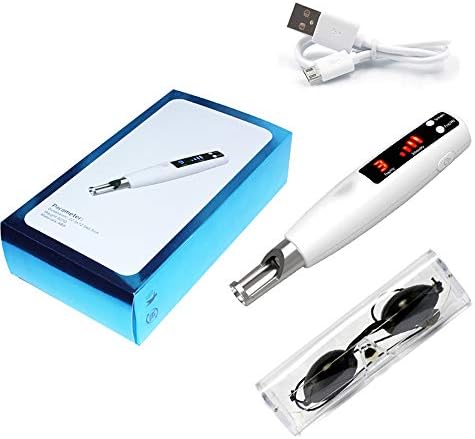 Laser Dot Removal Picosecond Pen,XBCC with 9 Modes and 4 Levels, Blue/Red Plasma Beauty Device for Skin Tag Tattoo Freckles Skin Pigmentation Scars-Red light