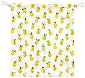 WDOIT 3pcs pineapple Drawstring Bags Drawstring Storage Bag Travel Bag Satchel Tote Gift Bag Cotton and linen Storage Bag