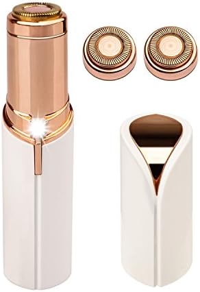 Hair Remover for Female, Mini-Portable Ideal Facial Hair Removal Device, Travel Epilator for Women Painless Smooth Touch on ALL Skin Types Two Extra Hair Removal Head Replacements included