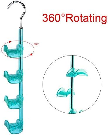 Waymore Rotating Handbag Hanger Rack Closet Organizer for Bag Ties Belt Scarf (Assorted Colors)