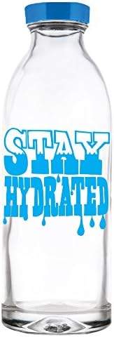 Stay Hydrated Reusable Glass Water Bottle By Faucet Face, 14.4 Oz.