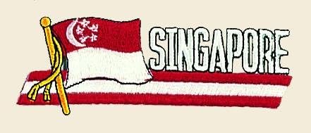 Singapore Logo Embroidered Iron on or Sew on Patch