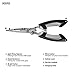Booms Fishing H01 Small Fishing Pliers Scissors Braid Cutters Lightweight Stainless Steel Fishing Tools Split Ring Pliers Hook Remover - Black