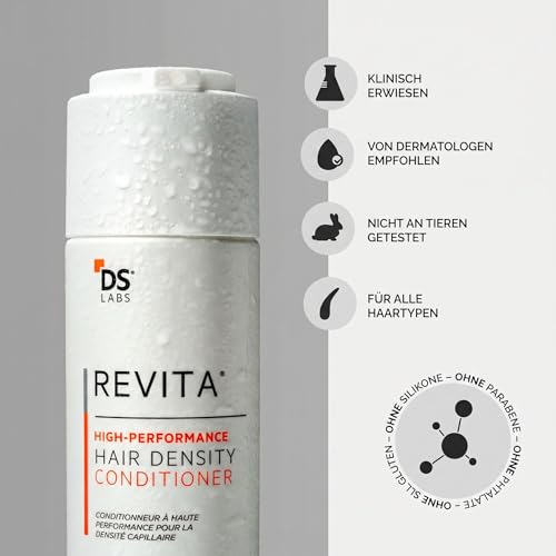 DS Labs For Men & Women Revita Conditioner - Scalp Refreshing Hydration for Fuller Looking, Weightless Hydration, Caffeine, Turmeric, Sulfate & Silicone Free, Color Safe, 205 mL