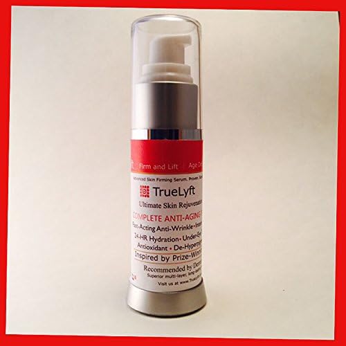 TrueLyft Anti-Aging Serum Hyaluronic Acid | Skin Care| DMAE |Vitamin C Anti Wrinkle Crepey Skin Care for Face - Dark Spot Remover | Natural Ingredients | Cruelty Free