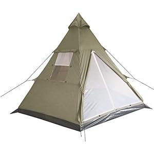 MFH Indianer Zelt Tipi, Oliv, Mittelmast, Gr. 290x270x225 cm