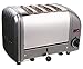 Dualit Classic 4 Slice NewGen Toaster - Stainless Steel - Hand Built in the UK - Replaceable ProHeat elements - Defrost Bread - Mechanical Timer - Charcoal Classic Toaster
