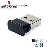 GMYLE Bluetooth Adapter Dongle, Ultra-Mini USB Broadcom BCM20702 Class 2 Bluetooth V4.0 Dual Mode Dongle Wireless Adapter with LED