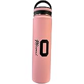 ALLNTRENDS Miami 10 Water Bottle Sport Miami Soccer Vacuum Bottle 24Oz (Light Pink)
