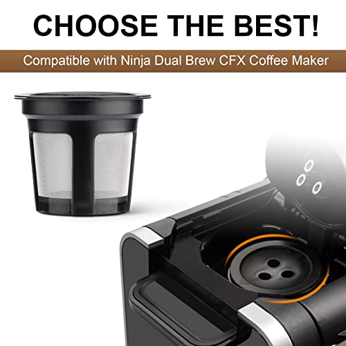 Reusable Coffee Pods for Ninja Dual Brew Coffee Maker, 3 Pack Reusable K Cups Coffee Filter