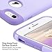 ULAK iPhone 8 Case Purple, iPhone 7 Case, Slim Fit Dual Layer Soft Silicone & Hard Back Cover Bumper Protective Shock-Absorption & Skid-Proof Anti-Scratch Case, Purple