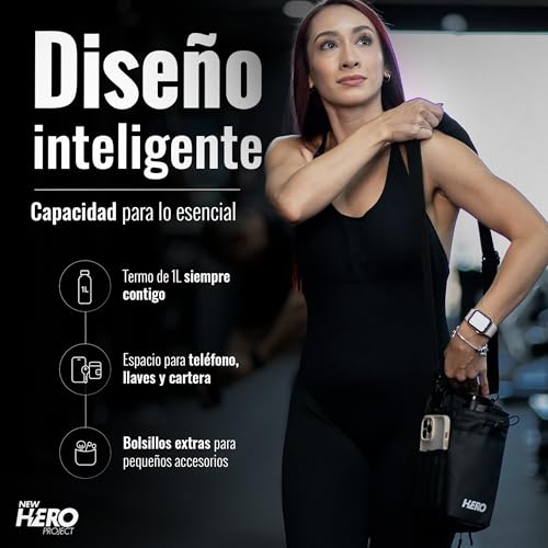 Hero Bag New Hero Project – Mochila Deportiva Magnética de Gimnasio Unisex, Compacta y Resistente – Color Negro