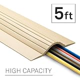 UT Wire 5-Feet Cable Blanket High Capacity Low Profile Cord Cover and Protector, Beige