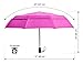 Windproof Travel Umbrellas for Rain - Lightweight, Strong, Compact with & Easy Auto Open/Close Button for Single Hand Use - Double Vented Canopy for Men & Women - Pink
