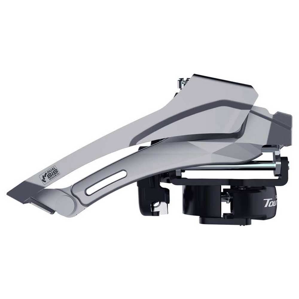 FD-TY606 Tourney front mech, double, top swing, dual pull, 63-68, for 46T, Black