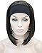 Kalyss Women's Short Straight Bob Wig with Black Headband 3/4 Half Full Head Brown Heat Resistant Synthetic Hair Daily or Costume Wigs for Women