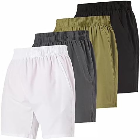 Ultra Performance Mens Workout Gym Shorts Men Casual 4 Pack Men's Athletic Running Shorts for Men 7 Inch Inseam