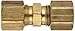 Dixon 62C-04 Brass Compression Tube Fitting, Union, 1/4