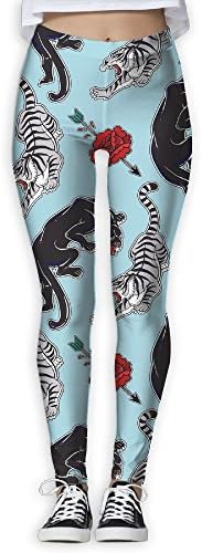 Yoga Pants Cat Tiger and Panther Women Power Yoga Pants Tummy Control Workout Yoga Capris Pants Leggings