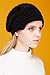 Oenbopo Women's Winter Warm Rabbit Fur Beret Hat Bluetooth Smart Music Hat Cap Wireless Handsfree Headphone Speaker for Cellphone Tablet