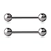 Ruifan Nipple Shield Rings With Clear CZ & Nipple Barbell Bar Retainer 316L Surgical Steel Body Piercing 14G 4PCS