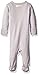 L'Ovedbaby Organic Cotton Baby Footed Sleeper, Light Gray, 3-6 Months