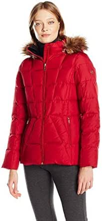 calvin klein coat fur hood