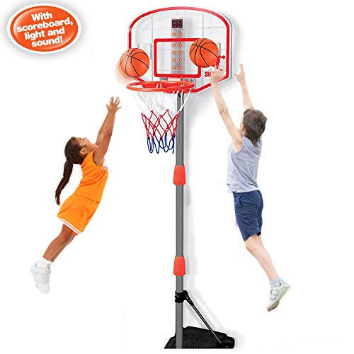 Liberty Imports Junior Electronic Basketball Hoop Stand Indoor