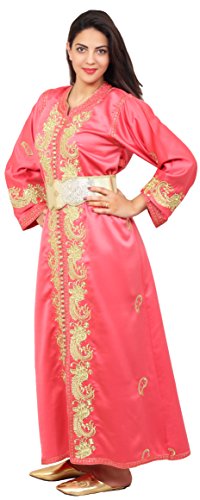 Moroccan Caftan Women Handmade Embroidery Small To Large Complimentary Belt - Image 21