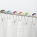 Amazer Shower Curtain Hooks, Decorative Shower Curtain Hooks, Colorful Shower Curtain Hooks, Rustproof Stainless Steel Shower Hooks for Bathroom Shower Curtain-Set of 12