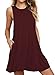 PCEAIIH Women’s Summer Sleeveless Pockets Swing T-shirt Casual Dresses