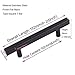 Black Cabinet Pulls Cabinet Knobs Black 4 inch Hole Centers - Peaha PHJ22BK Black Dresser Drawer Pulls Square 6-2/5 in Length 15 Pack