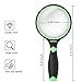 Dicfeos Shatterproof 3.5X Magnifying Glass for Reading and Hobbies, 75mm Non-Scratch Glass Lens, Thickened Rubbery Frame, 4.3oz Lightweight