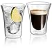 JECOBI 10 oz Clear Coffee Mug - Double Wall Insulated Glass Set of 2. Keeps Hot Or Cold Drinks Longer